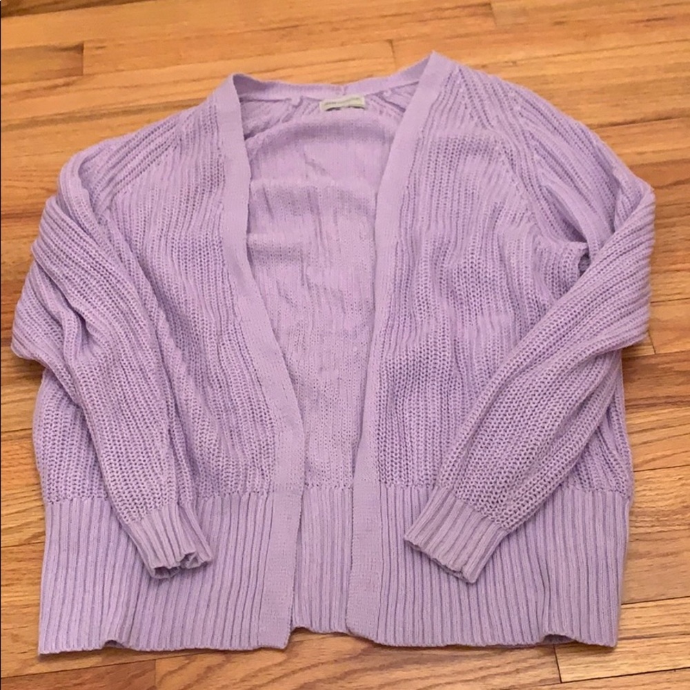 Purple Urban Outfitters cardigan with pockets